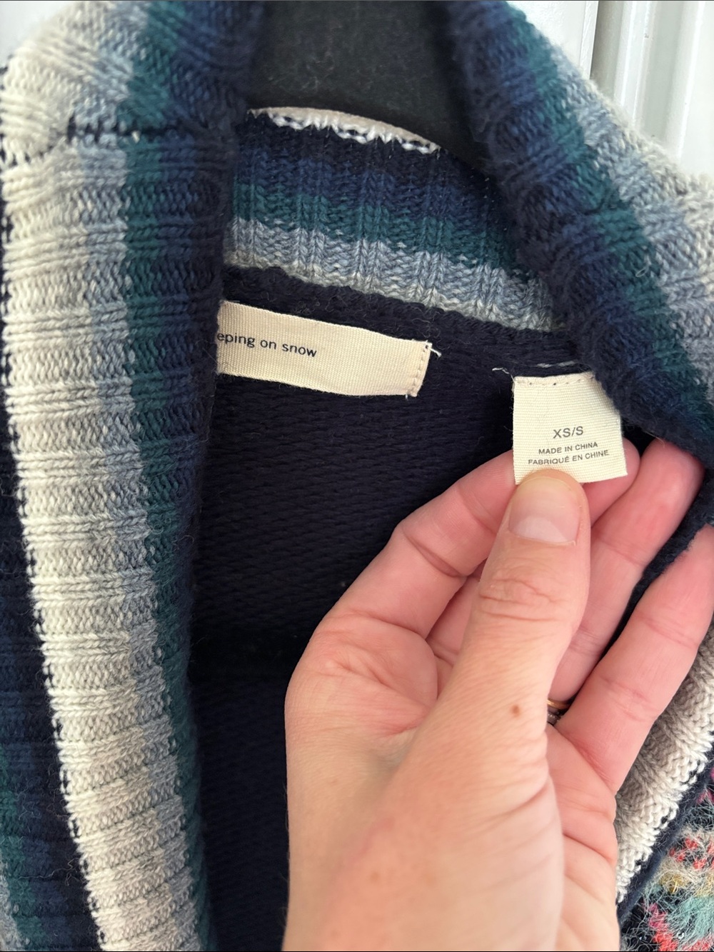 Anthropologie Sleeping On Snow Mixed-Stitch Cardigan - Picture 9 of 11